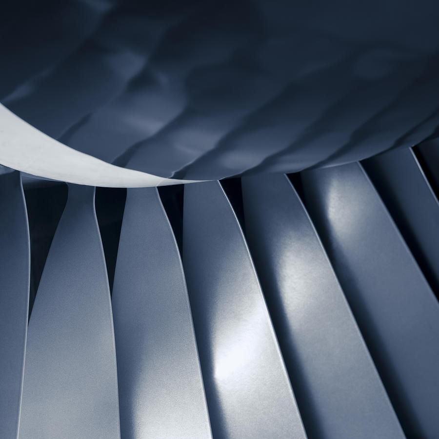 Close-up aircraft jet engine turbine Photograph by 77studio