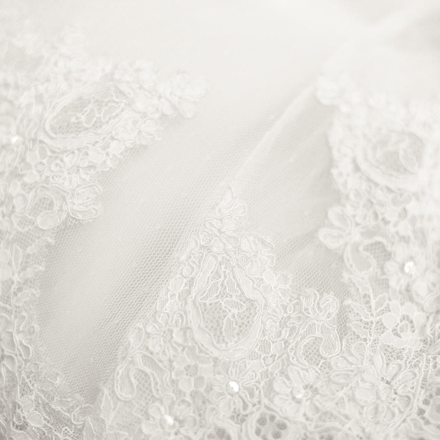 Close up lace detail, wedding dress pattern Photograph by GoodLifeStudio