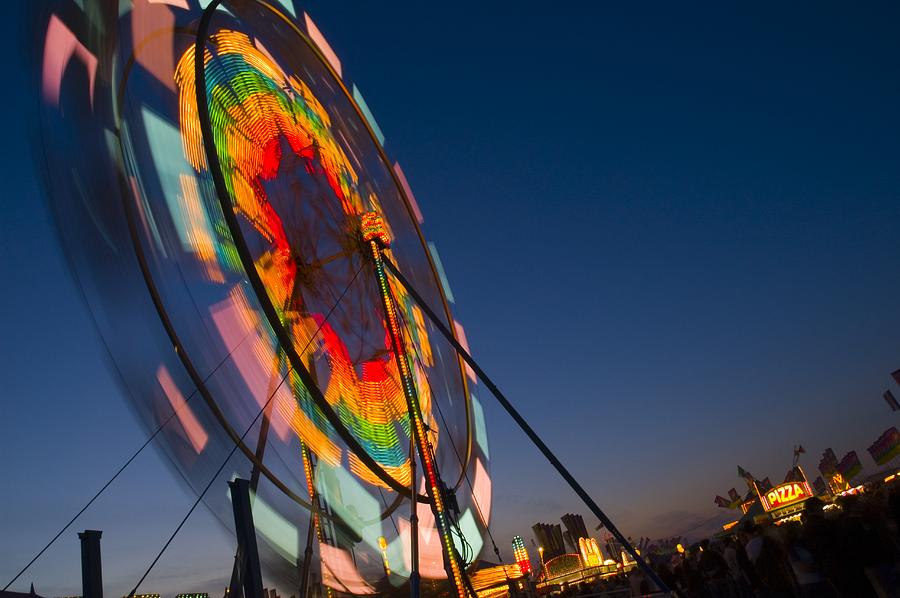 Close Up Of A Ferris Wheel At Night Photograph by Corey Hochachka ...