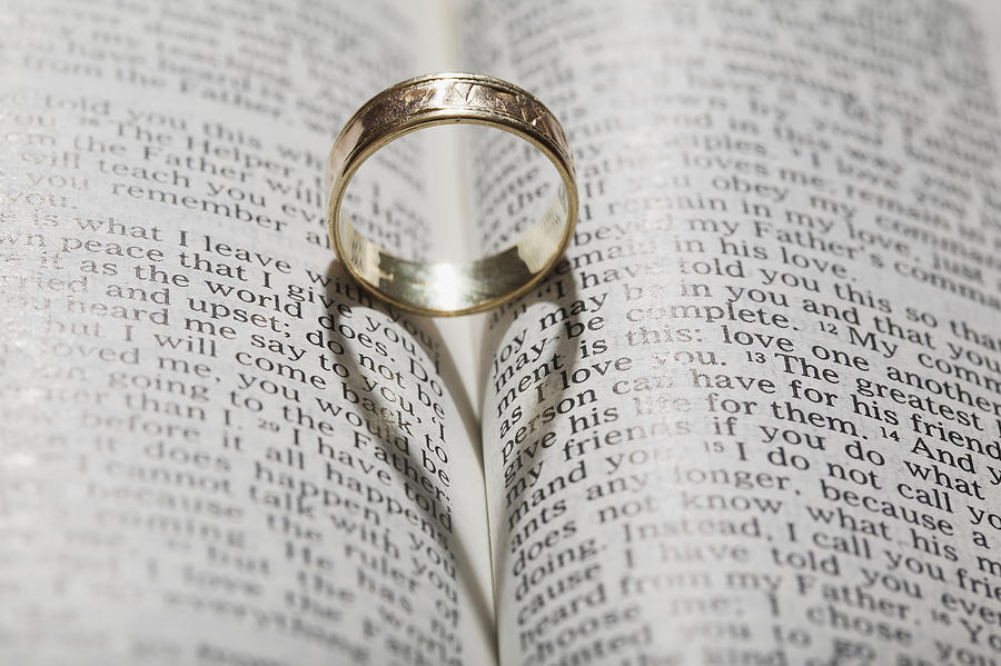 Close Up Of A Gold Ring With The Shadow Photograph by Michael ...