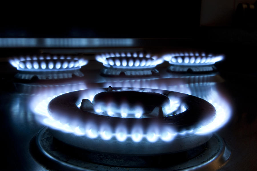Close up of a Lit Hob Photograph by B2M Productions
