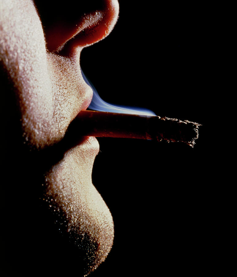 Close Up Of A Man Smoking Photograph By Martin Dohrn Science Photo Library Fine Art America