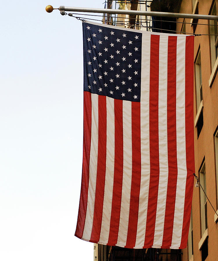 Close Up Of American Flag Hanging From Photograph by Lyn Holly Coorg