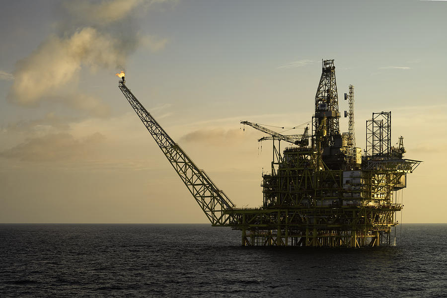Close-up of an oil platform at sea Photograph by Danial_Abdullah