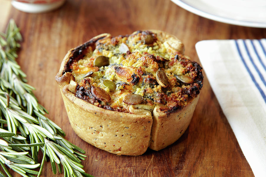 Close Up Of Baked Vegetable Tart Photograph by Debby Lewis-harrison