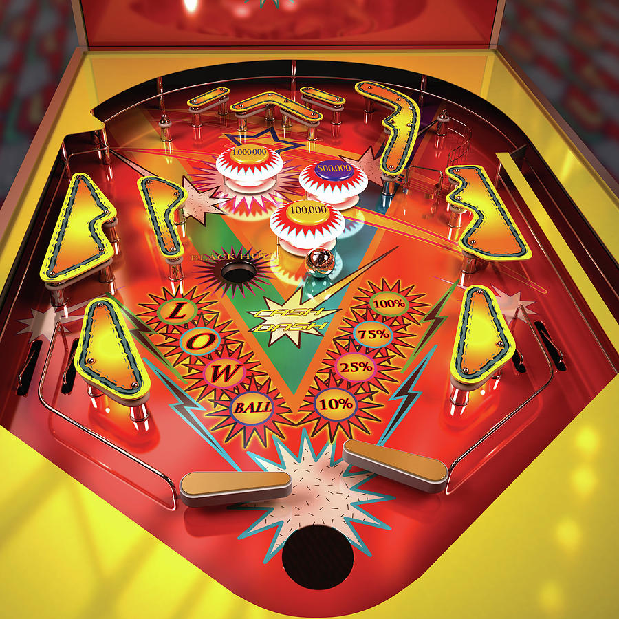 Close Up Of Brightly Colored Pinball Photograph by Ikon Ikon Images ...