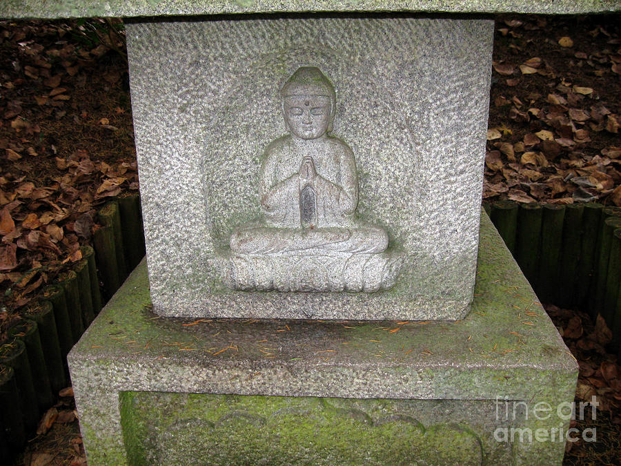 Close up of Buddha Garden Sculpture Photograph by Ellen Miffitt