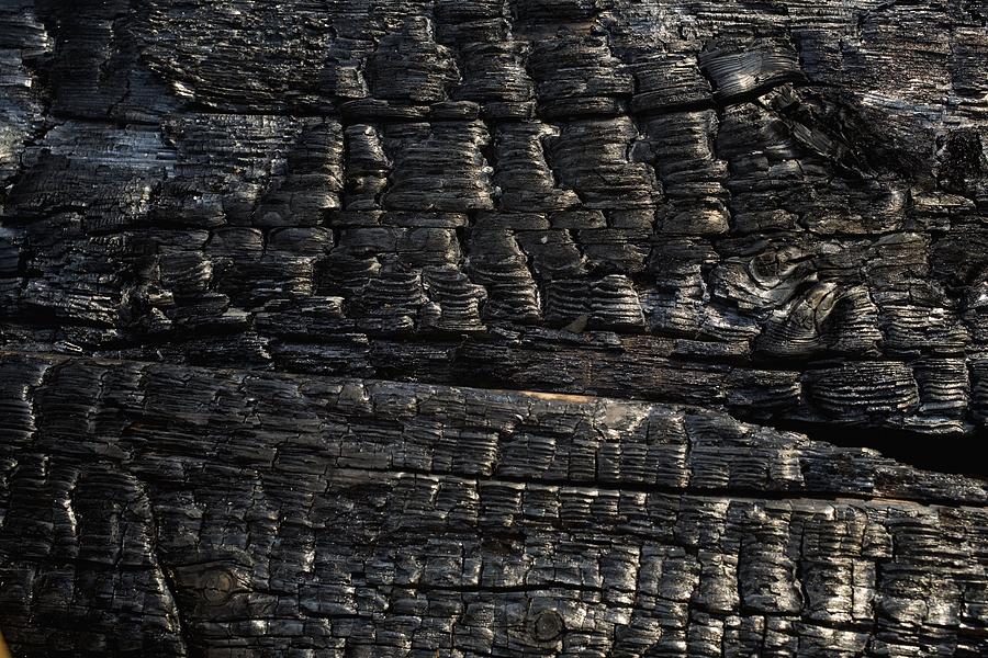 Close-up Of Charred Wood Photograph by David Chapman - Fine Art America