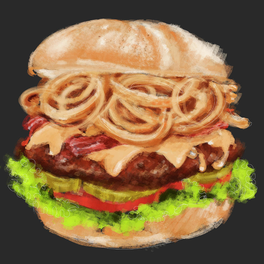 Close Up Of Cheeseburger With Bacon Photograph by Ikon Ikon Images