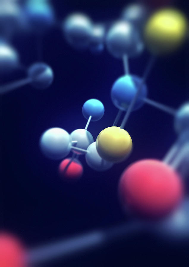 Close Up Of Colorful Molecule Photograph by Ikon Ikon Images