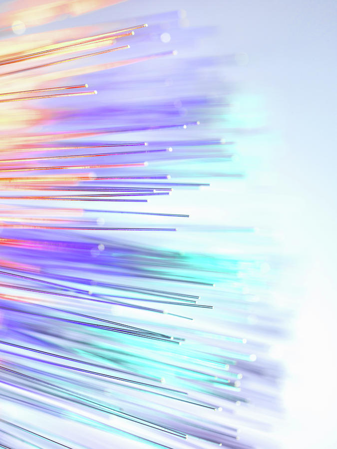 Close Up Of Colorful Optic Fibers Photograph by Andrew Brookes