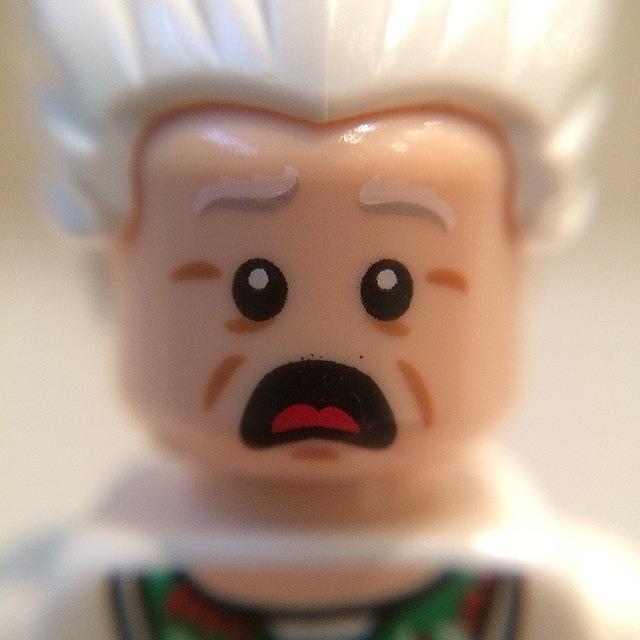 Macro Photograph - Close Up Of Doc Brown #bttf #lego by Ian Payne