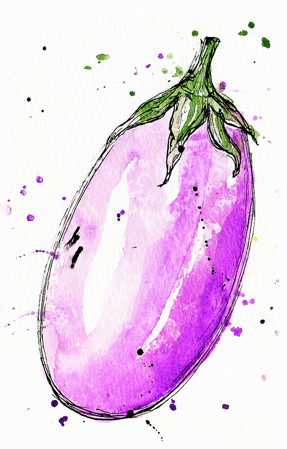 Still Life Painting - Close Up Of Eggplant by Ikon Ikon Images