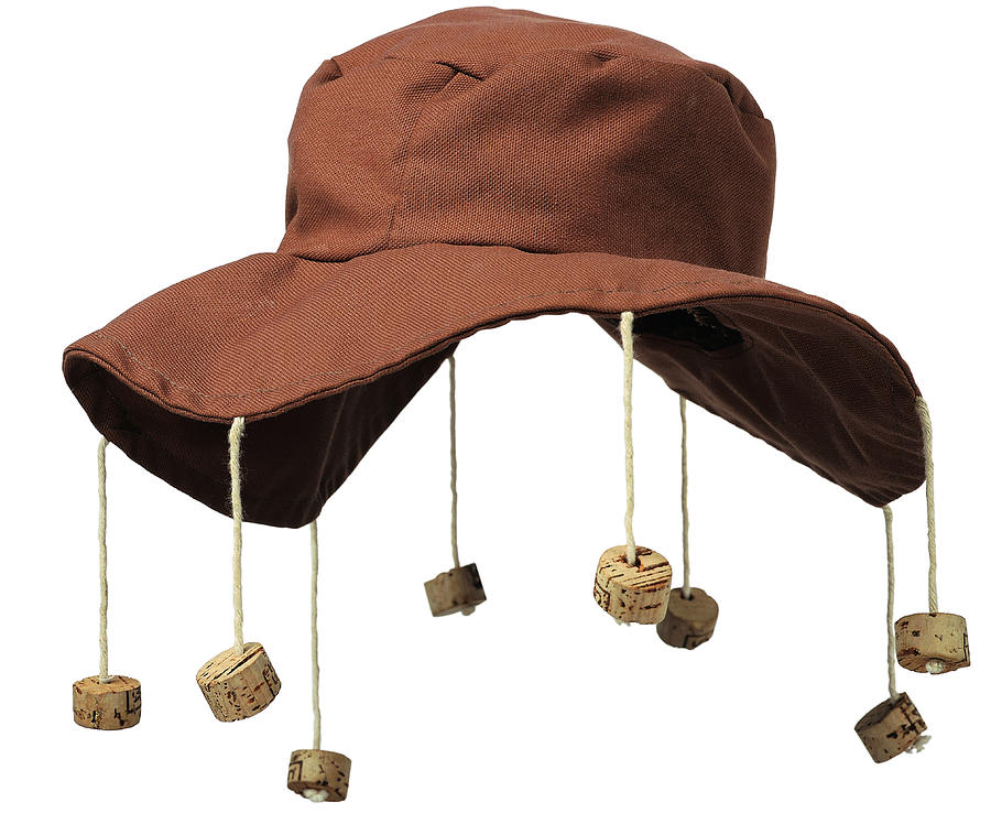 Close-up Of Floppy Hat With Corks Hanging From It Photograph by Stockbyte