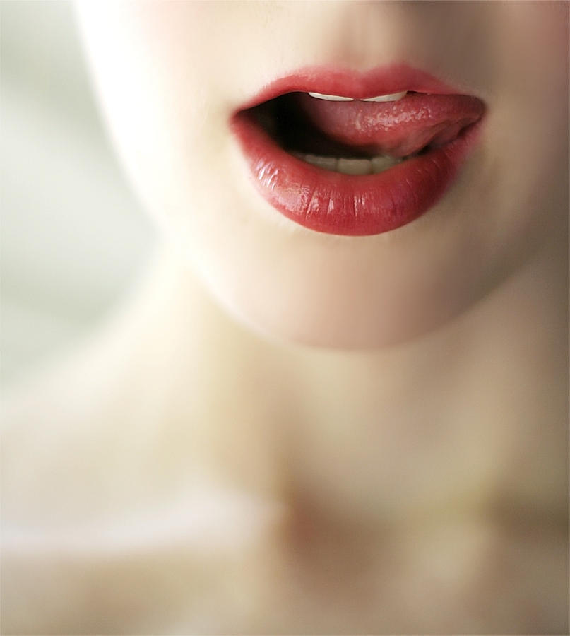 Close up of girl mouth Photograph by Nina K. Sundberg