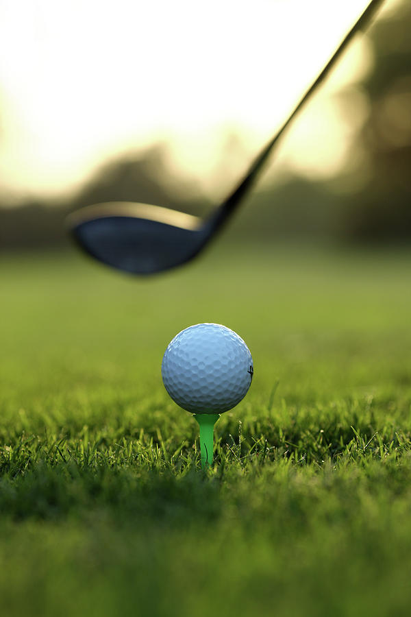 Close Up Of Golf Ball And Club On Course Photograph by Visage