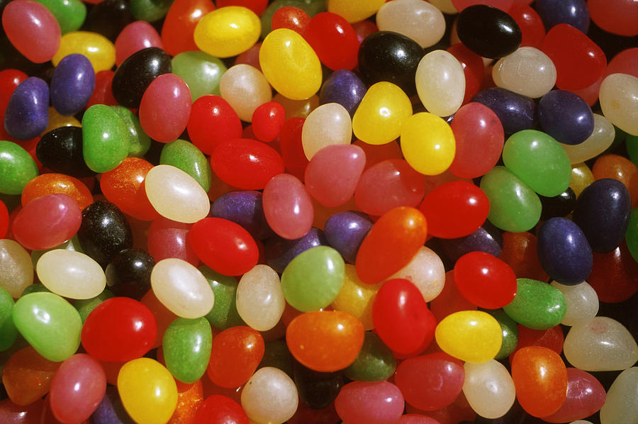 Candy Photograph - Close Up Of Jelly Beans by Anonymous