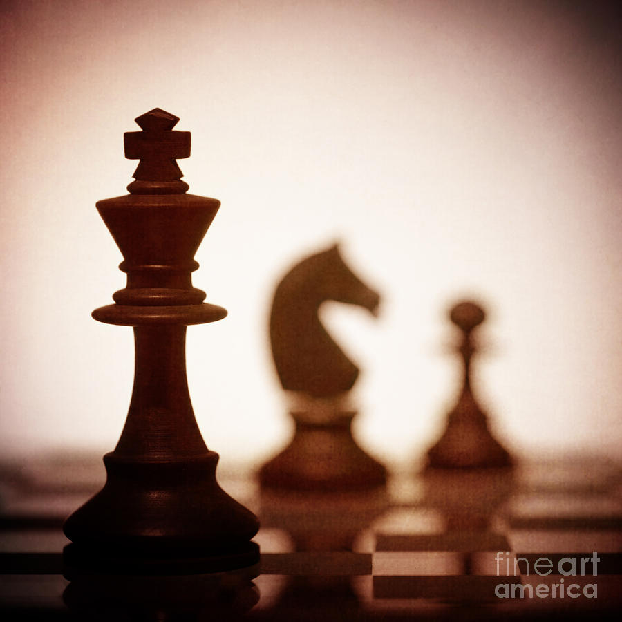 Chess Photograph - Close Up Of King Chess Piece by Amanda Elwell