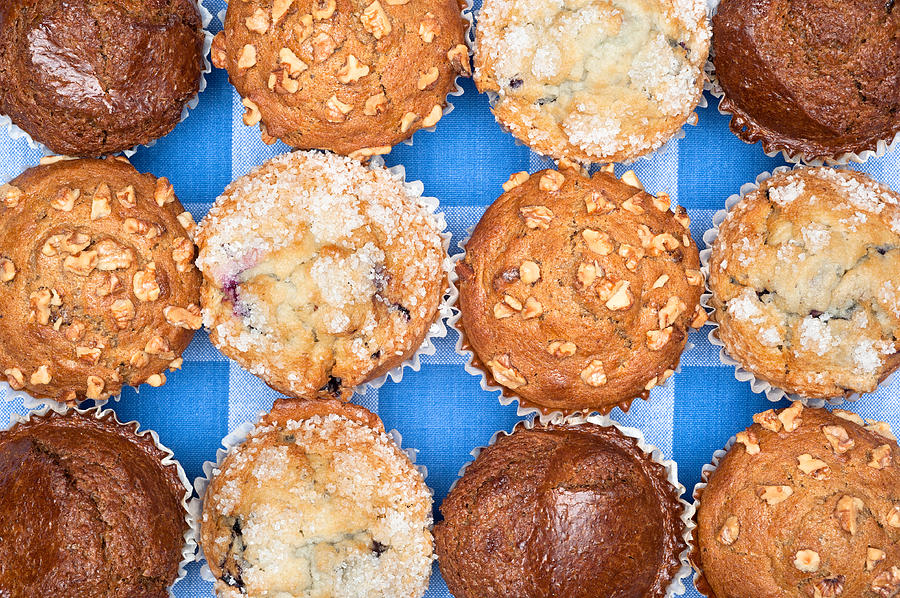 Bread Photograph - Close up of muffins by Joe Belanger