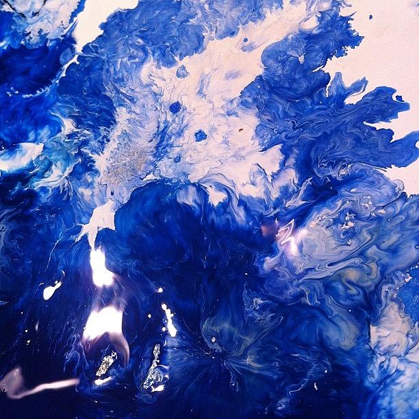 Blue Photograph - Close Up Of My Abstract Today.  Could by Ocean Clark