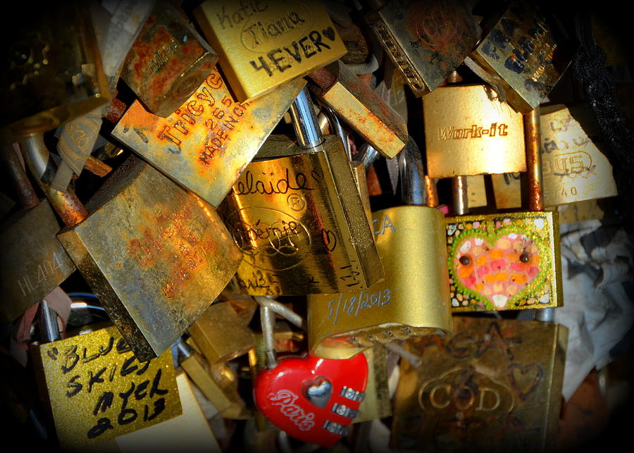 Close Up of Paris Locks of Love Photograph by Carla Parris