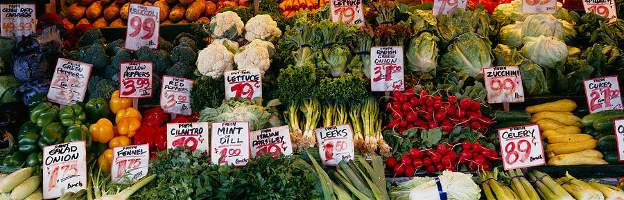 Cabbage Photograph - Close-up Of Pike Place Market, Seattle by Panoramic Images