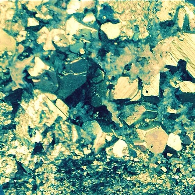 Stone Photograph - Close-up Of #pyrite #crystal #stone by Mysti Jade