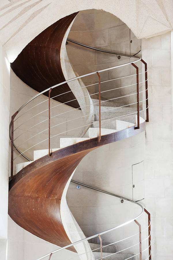 Close-up Of Spiral Staircase Photograph by Johner Images