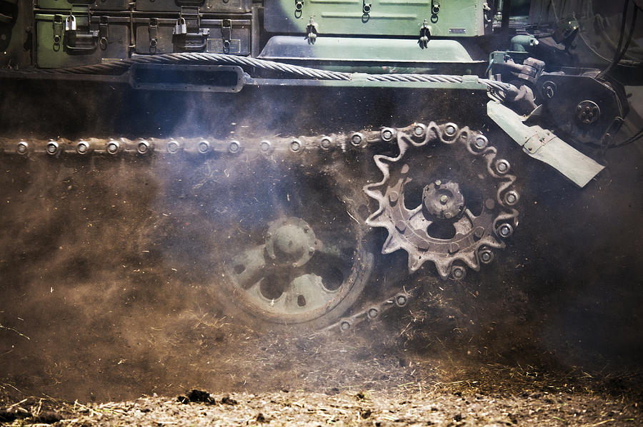 Close-Up of Tank Tracks Photograph by Maciej Frolow