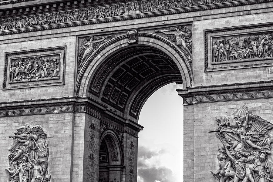 Close-up of the Arc De Triomphe Photograph by Tim Stanley
