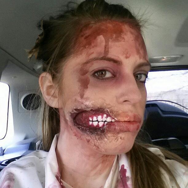 Close Up Of The Makeup #zombie5k Photograph by Sarah Taylor