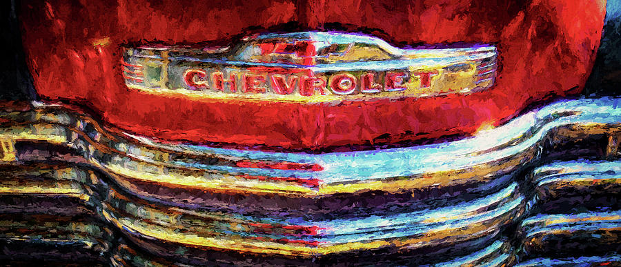 Close-up Of Vintage Chevy Truck Photograph by Panoramic Images