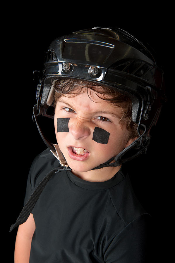 Close Up Of Young Hockey Player Photograph By Joe Belanger