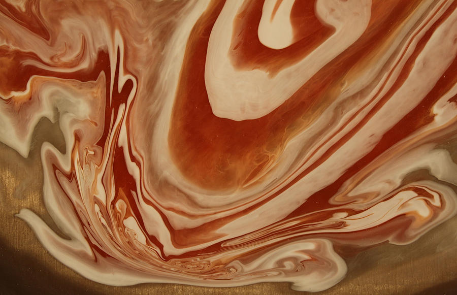 Pour Painting - Poured Agate Painting 8 Close-up One by Kirsten Gilmore