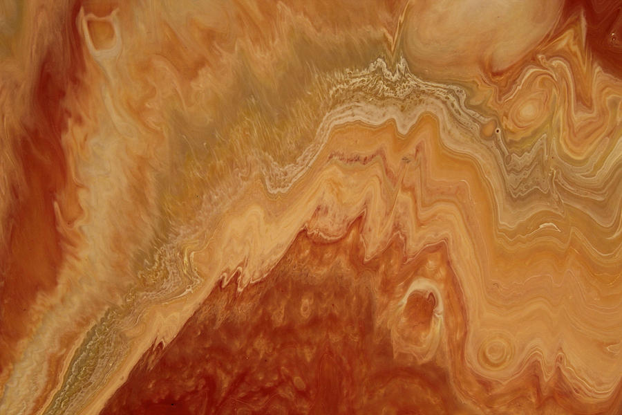 Close-up One Of Agate Seven From The Poured Agate Painting ...
