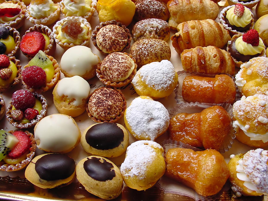 Close-up photo of delicious Italian pastries Photograph by Gaffera