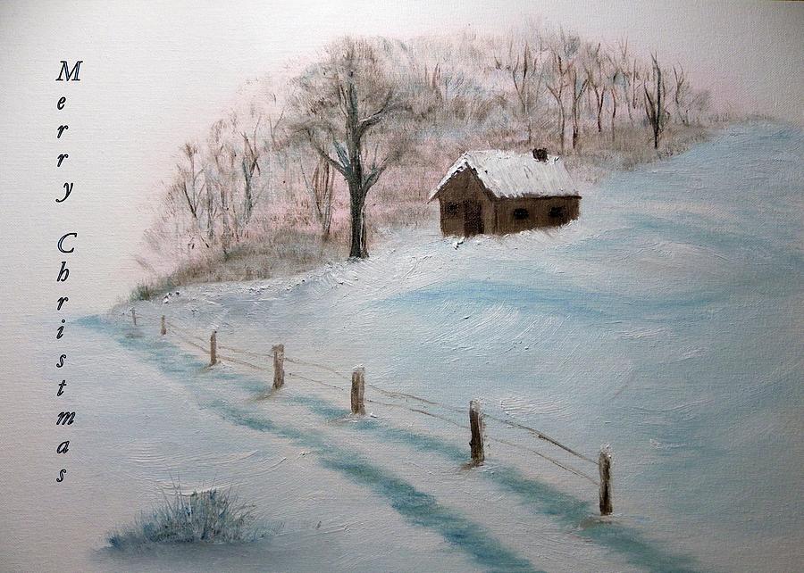 Closed for the Season - Merry Christmas Painting by Peggy King