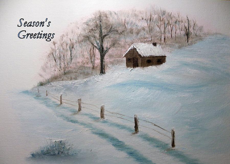 Closed for the Season - Seasons Greetings Painting by Peggy King