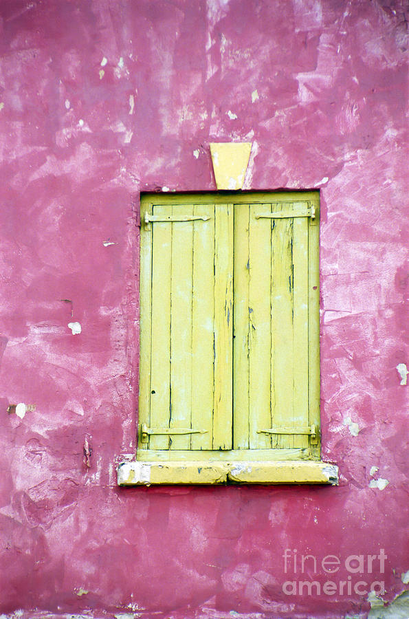 Closed Yellow Shutters Photograph by Oscar Gutierrez