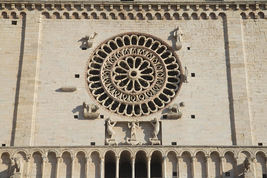 Romanesque Photograph - Closeup of Assisi Cathedral by Jaroslav Frank