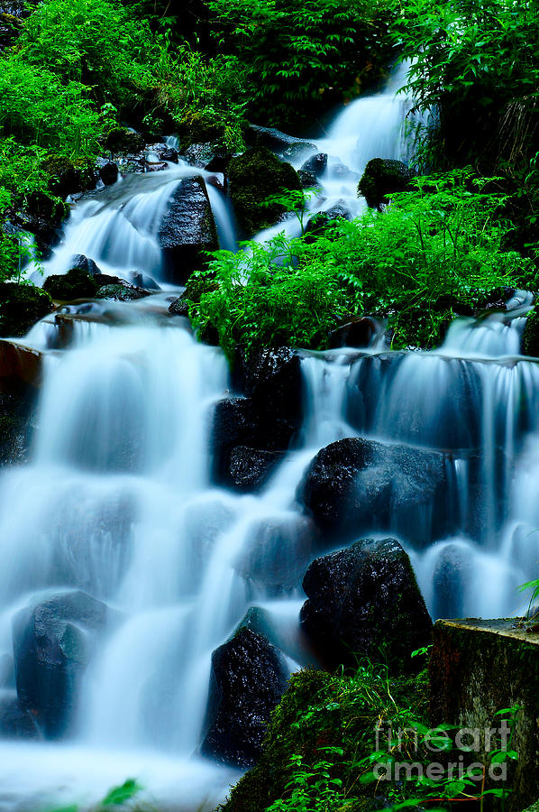 Closeup of Beautiful Waterfall in Karuizawa Japan Photograph by Beverly Claire Kaiya