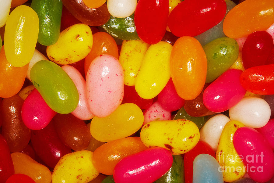 Candy Photograph - Closeup of colorful jelliebeans by Nick  Biemans