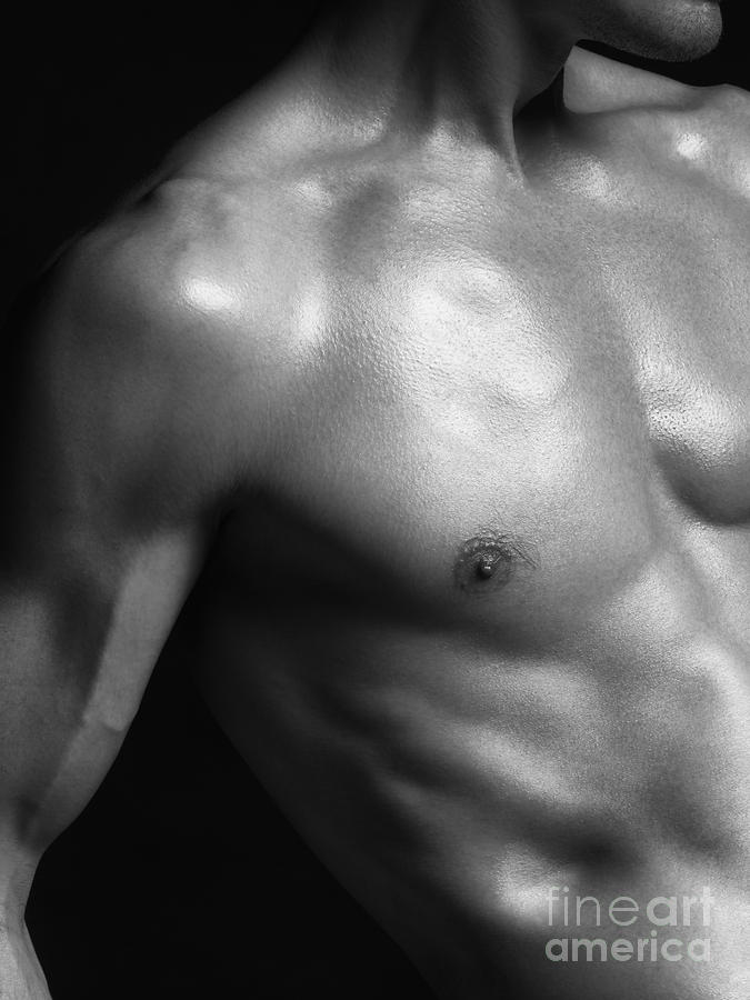 Closeup of fit man body parts Photograph by Maxim Images Exquisite Prints