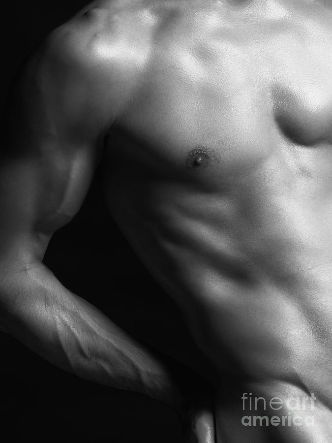 Closeup of man slim naked body Photograph by Maxim Images Exquisite Prints