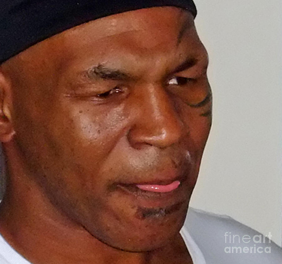 Closeup of Mike Tyson at ManCave Memorabilia  Photograph by Jim Fitzpatrick