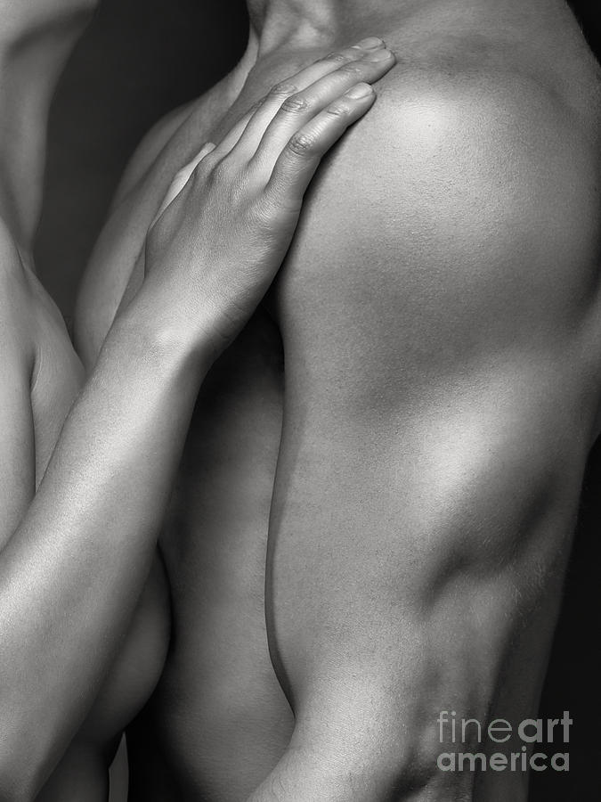 Nude Photograph - Closeup of Naked Woman and Man Body Parts by Maxim Images Exquisite Prints
