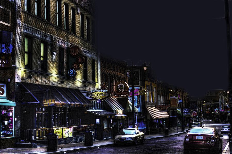 Memphis - Night - Closing Time on Beale Street Photograph by Barry Jones