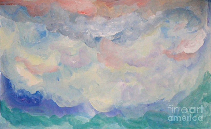 Abstract Painting - Cloud Abstract 1 by Anne Cameron Cutri