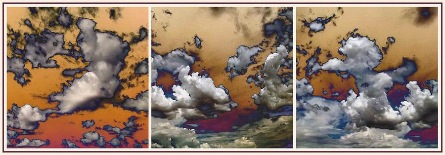 Cloud Abstract In Triptych Photograph by Glenn McCarthy Art and Photography