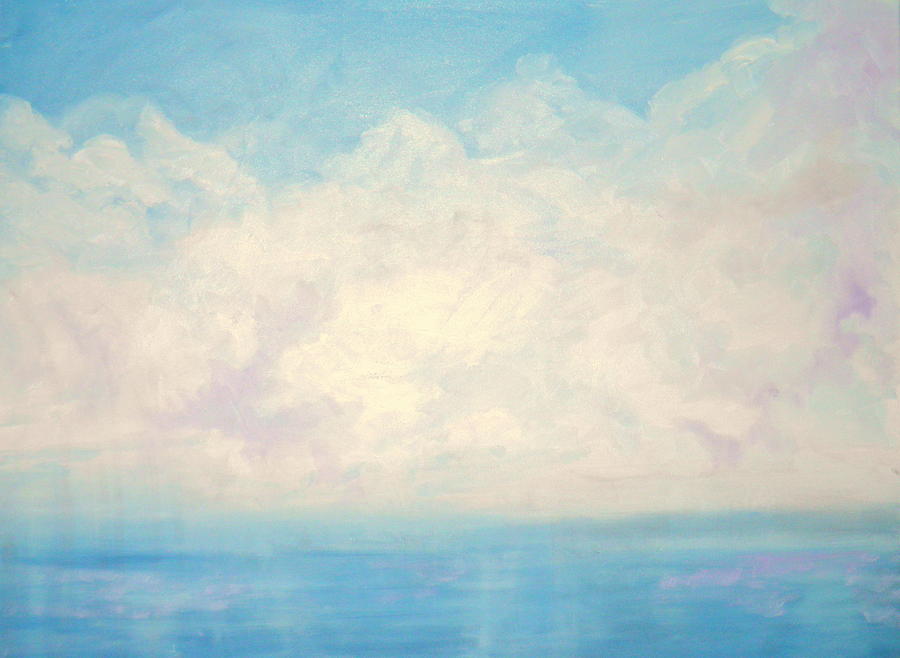 Cloud And Ocean Study Painting by Ida Eriksen